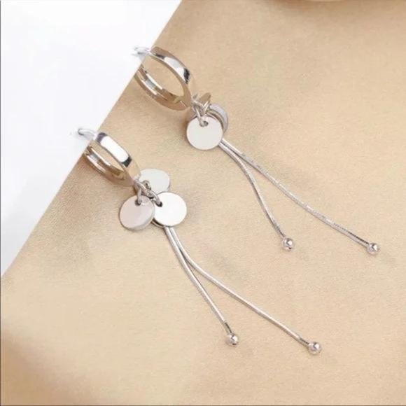 ROUND HOOP 925 STERLING SILVER EARRINGS, NICE EARRINGS, CUTE EARRINGS - Picture 3 of 5